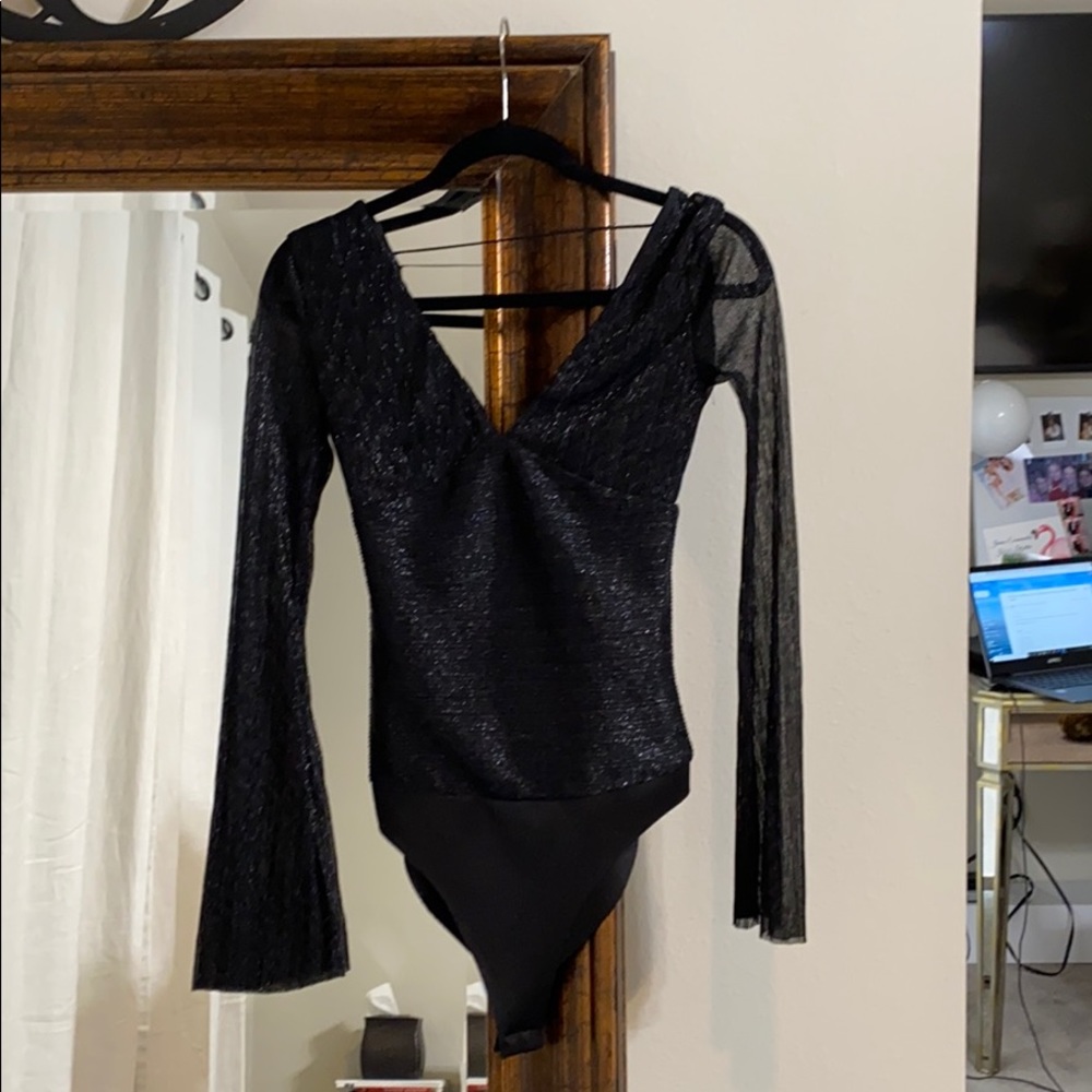 Black long sleeve body suit